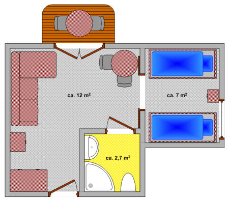 Apartament bursztynowy 2-u pokojowy