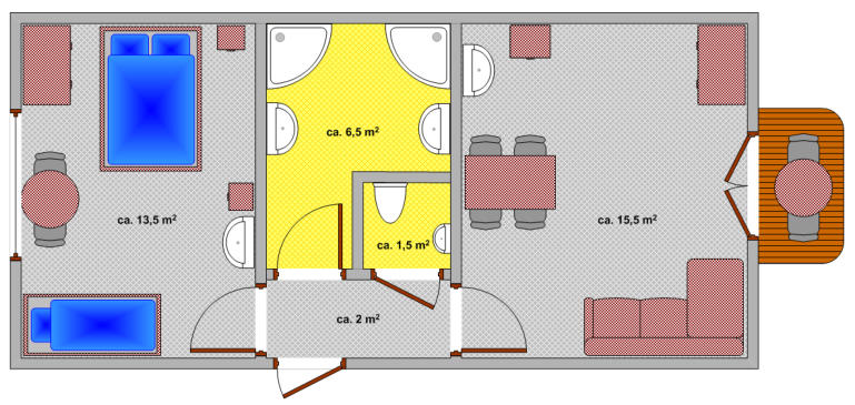 Apartament rodzinny 2-u pokojowy